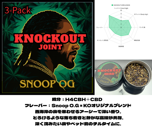 KNOCKOUT HERB LEGEND(3g) H4CBH配合インディカ優勢 3g （H4CBH）｜KO ONLINE