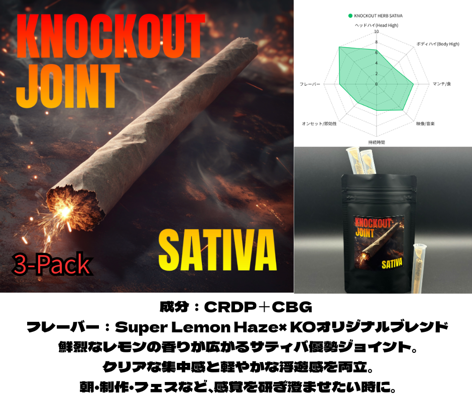 knockout JOINT - SATIVA ３本パック 3本｜KO ONLINE