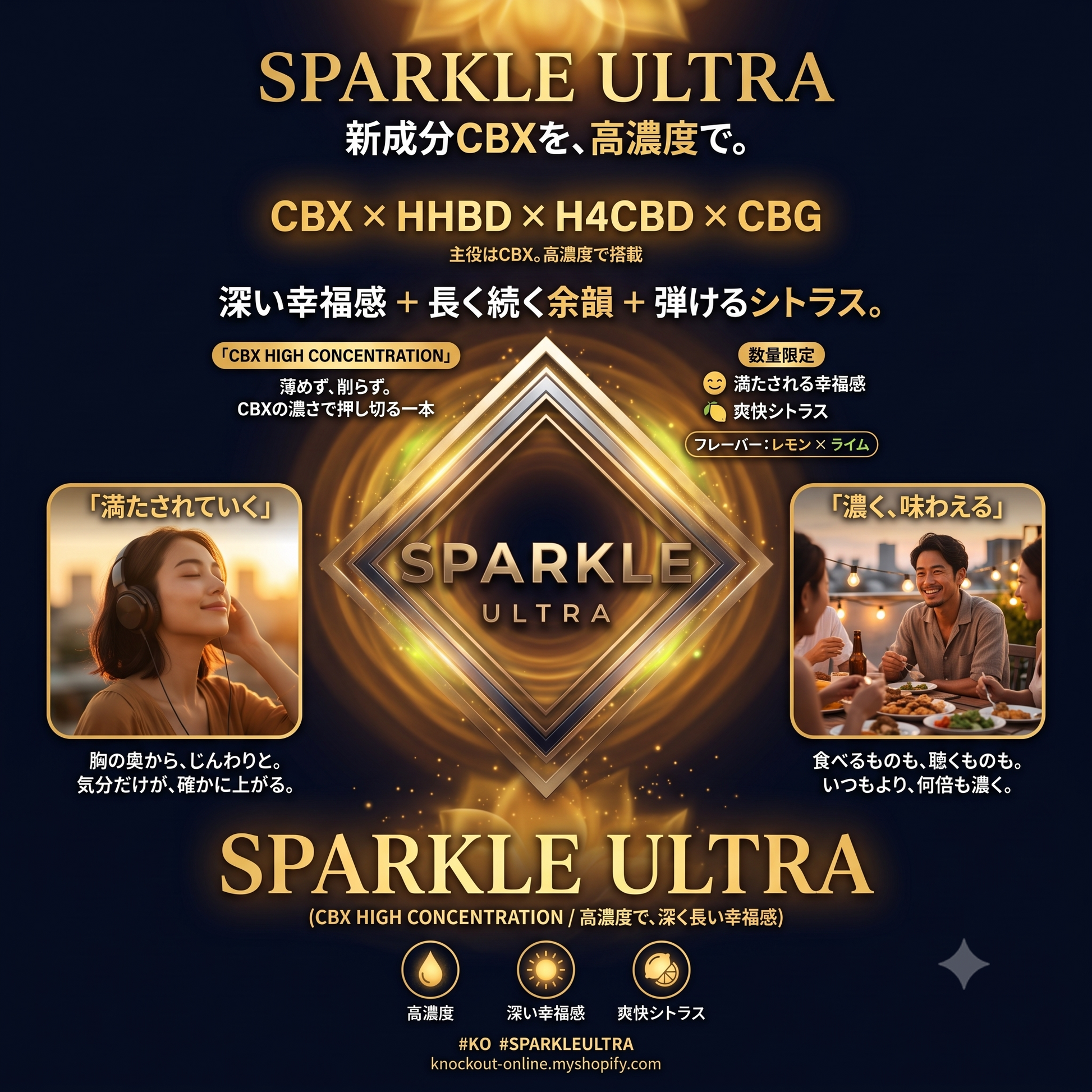 SPARKLE ULTRA CBX高濃度リキッド （CBX / HHBD / CBG / H4CBD）｜KO ONLINE（2枚目）